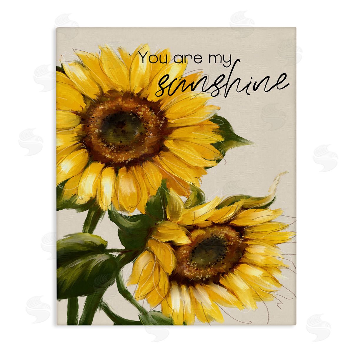 Conrad Knutsen You Are My Sunshine Vivid Sunflower Blossoms Stretched Canvas Wall Art Print