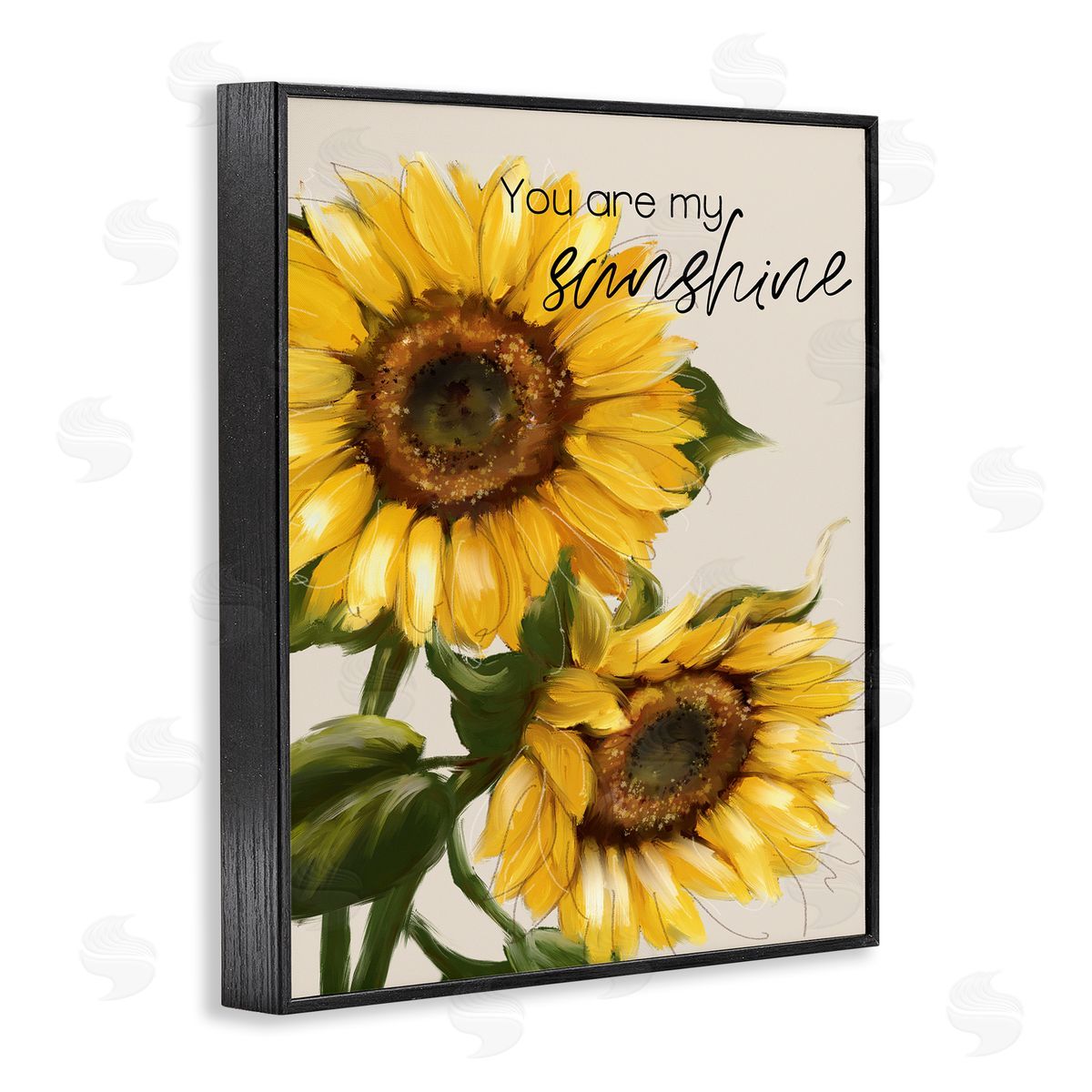 Conrad Knutsen You Are My Sunshine Vivid Sunflower Blossoms Black Framed Giclee Wall Art Print