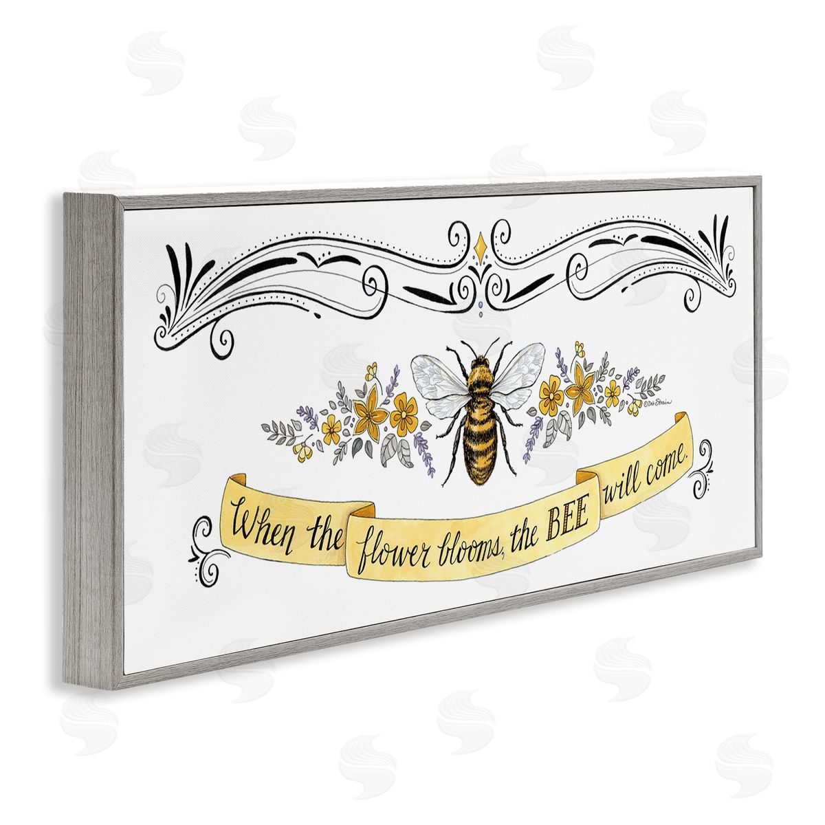 Deb Strain When The Flower Blooms Honey Bee Banner Quote 