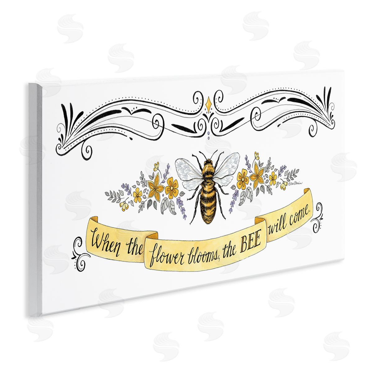 Deb Strain When The Flower Blooms Honey Bee Banner Quote 