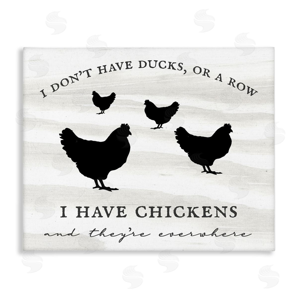 Stupell Studio I Have Chickens Fun Farmhouse Country Typography Sign Stretched Canvas Wall Art Print