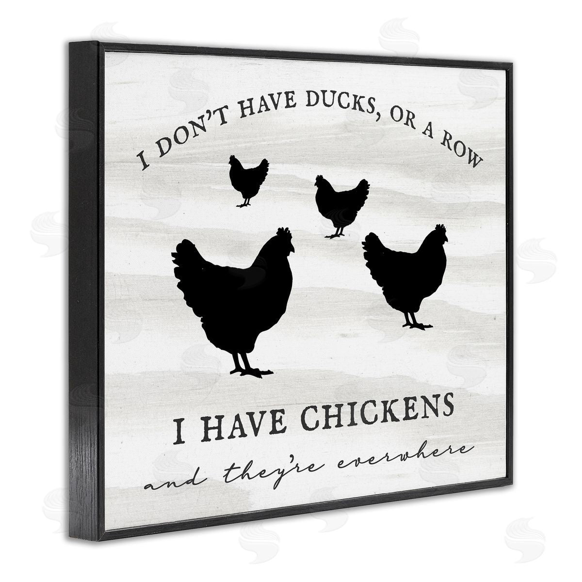 Stupell Studio I Have Chickens Fun Farmhouse Country Typography Sign Black Framed Giclee Wall Art Print