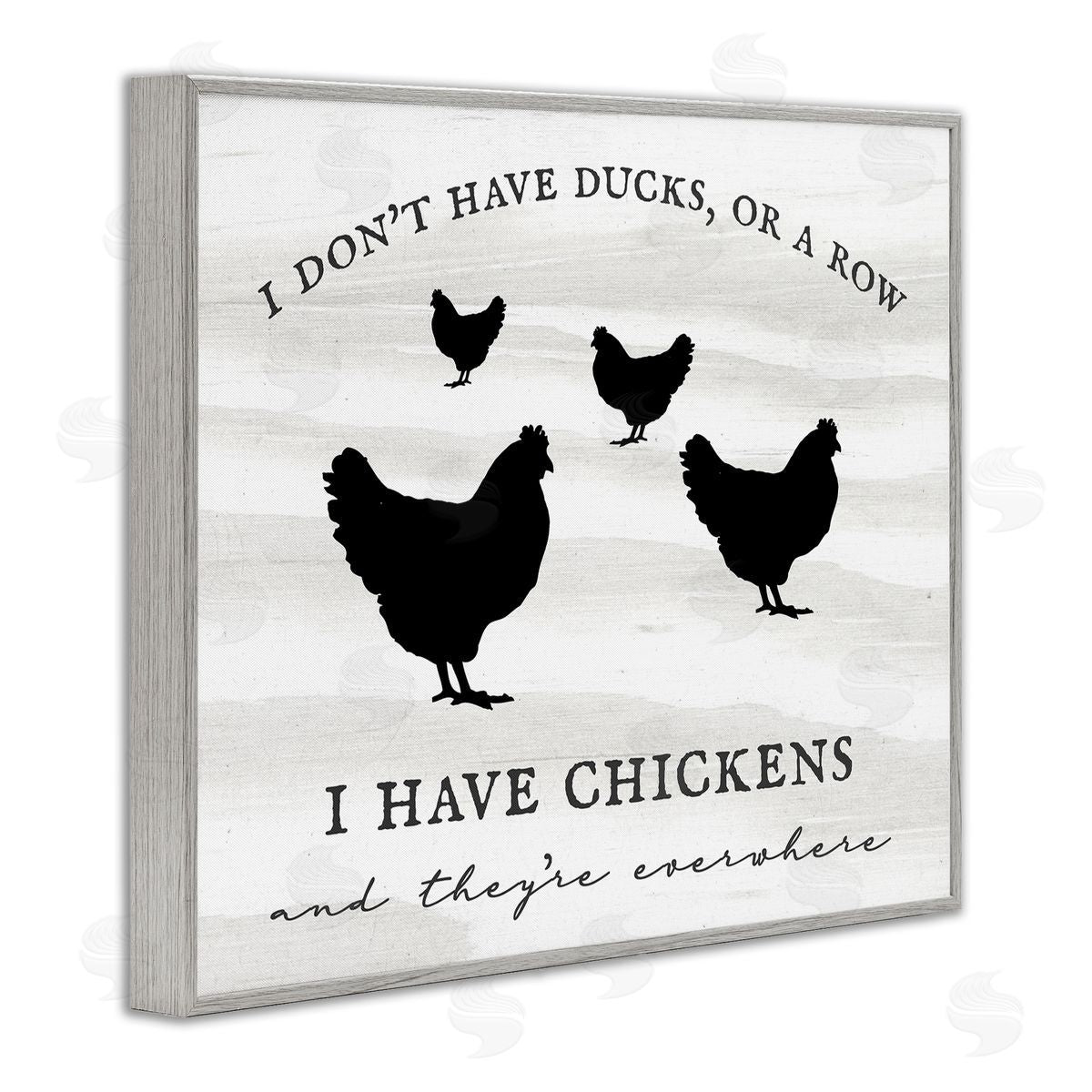 Stupell Studio I Have Chickens Fun Farmhouse Country Typography Sign Gray Framed Giclee Wall Art Print