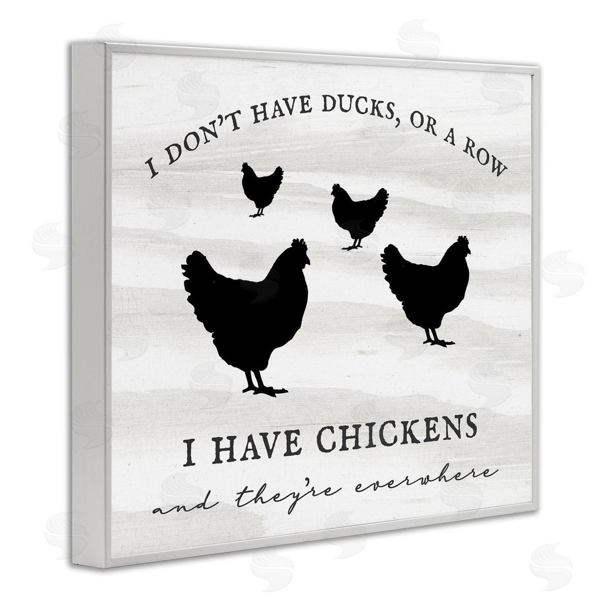 Stupell Studio I Have Chickens Fun Farmhouse Country Typography Sign White Framed Giclee Wall Art Print