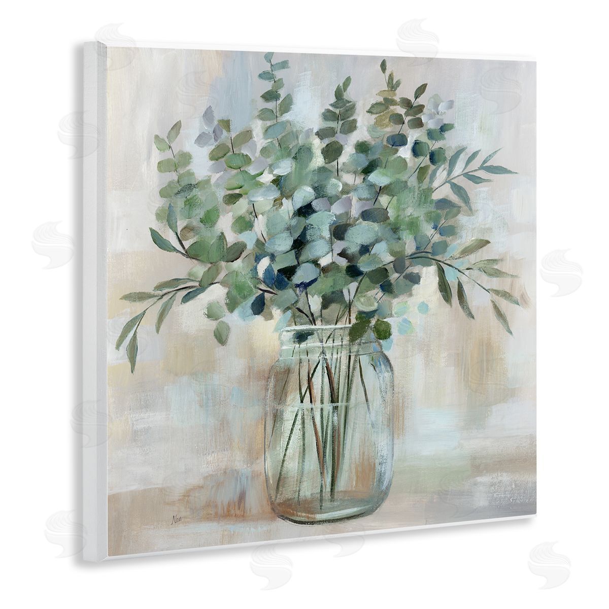 Soothing Eucalyptus Herb Arrangement Wood Plaque Wall Art, Home Decor by Nan