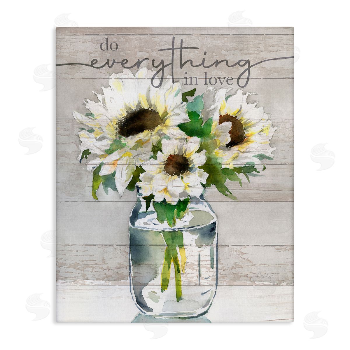 Theresa Troise Heidel Everything in Love Romantic Country Blooms Bouquet Stretched Canvas Wall Art Print