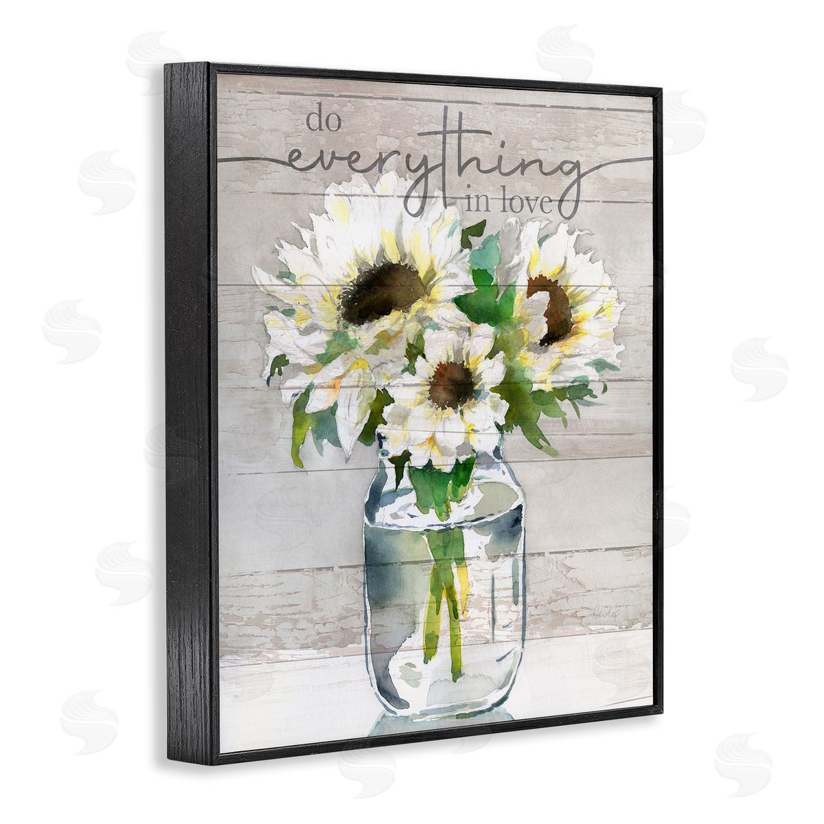 Theresa Troise Heidel Everything in Love Romantic Country Blooms Bouquet Black Framed Giclee Wall Art Print