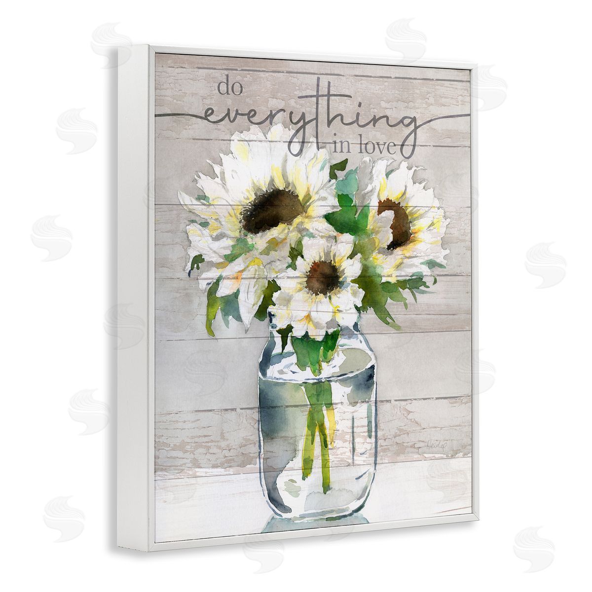 Theresa Troise Heidel Everything in Love Romantic Country Blooms Bouquet White Framed Giclee Wall Art Print