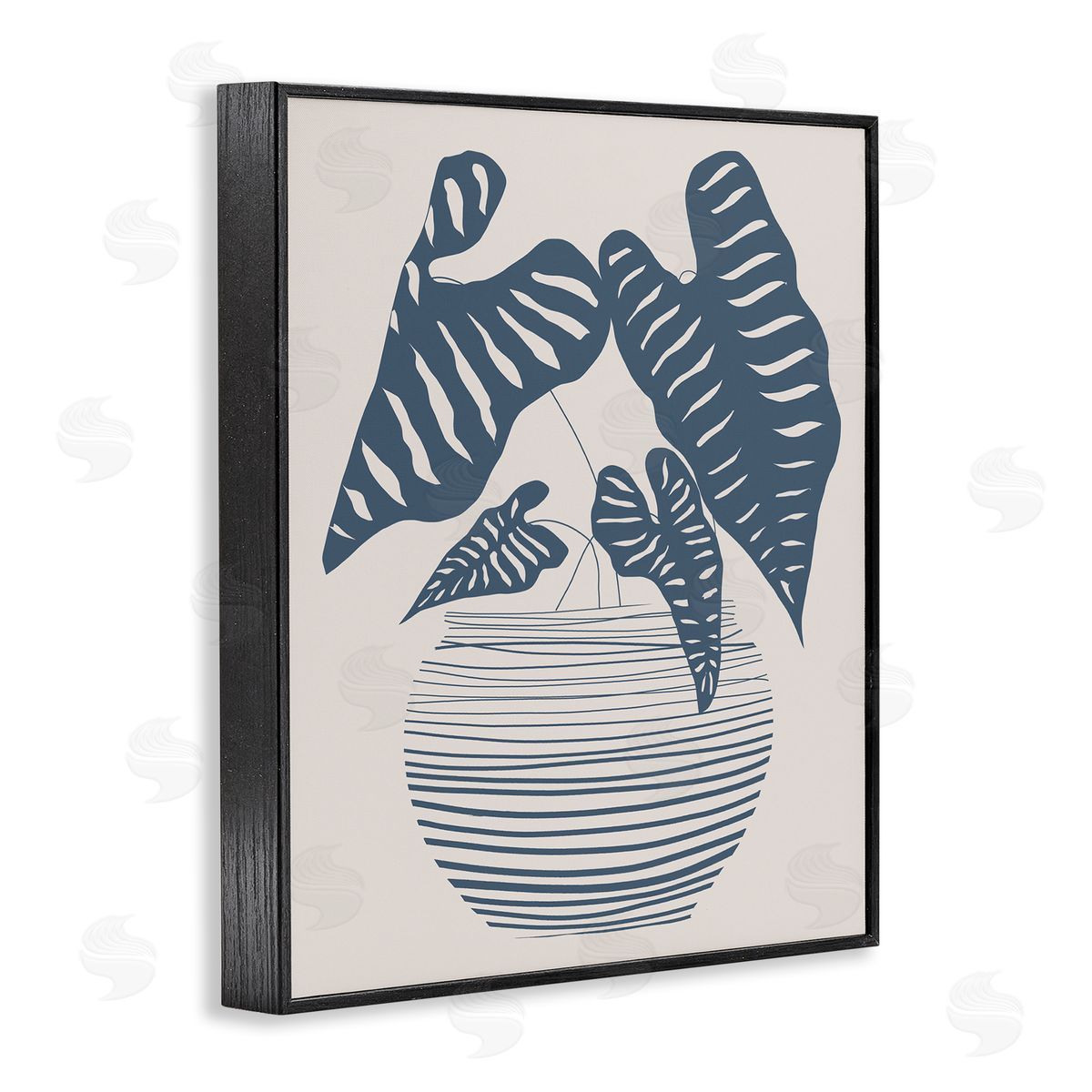 Daniela Santiago Potted House Plant Modern Shapes Pattern Black Framed Giclee Wall Art Print
