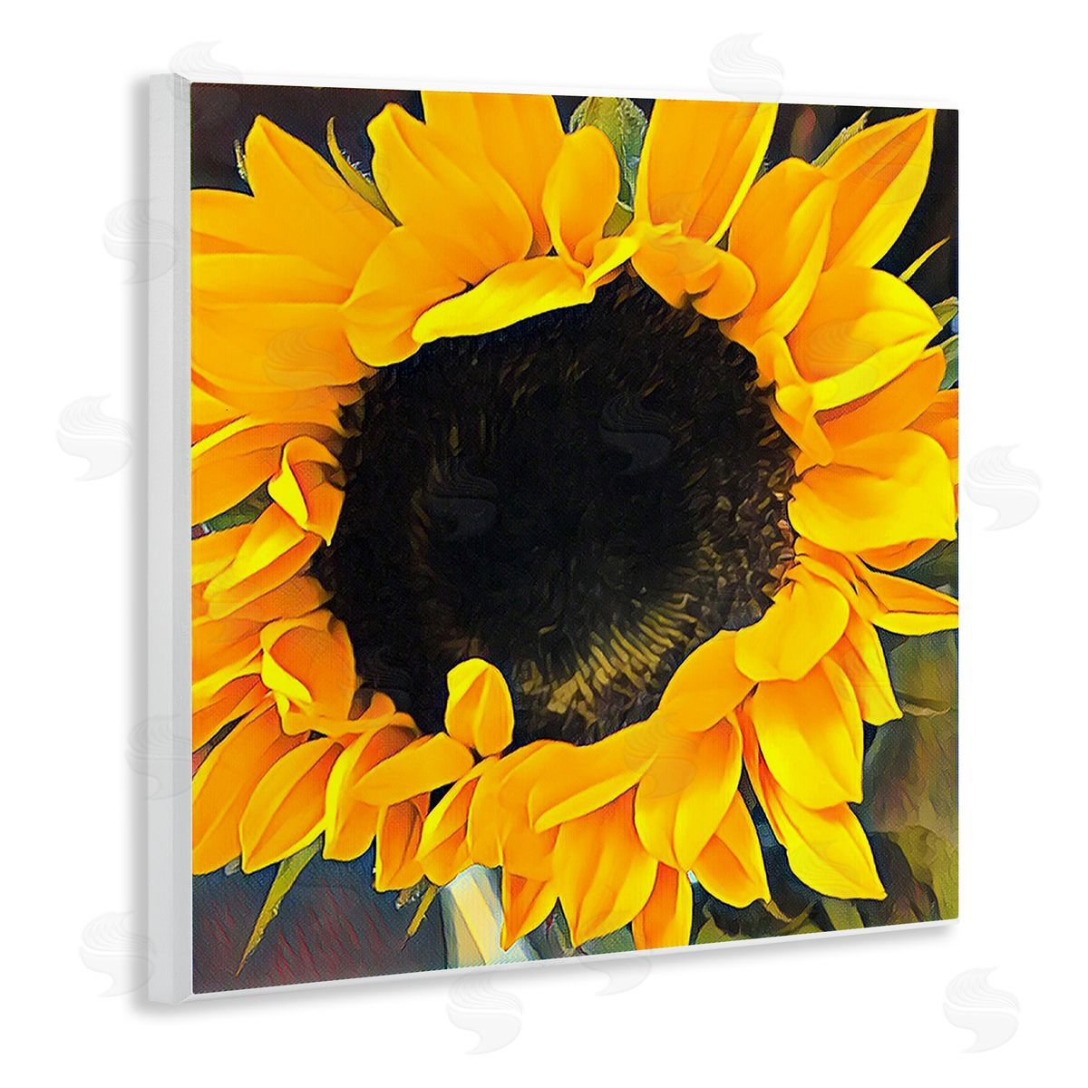 Jessica Manelis Bold Yellow Summertime Sunflower Close Up Blossom Wooden Wall Plaque Art Print