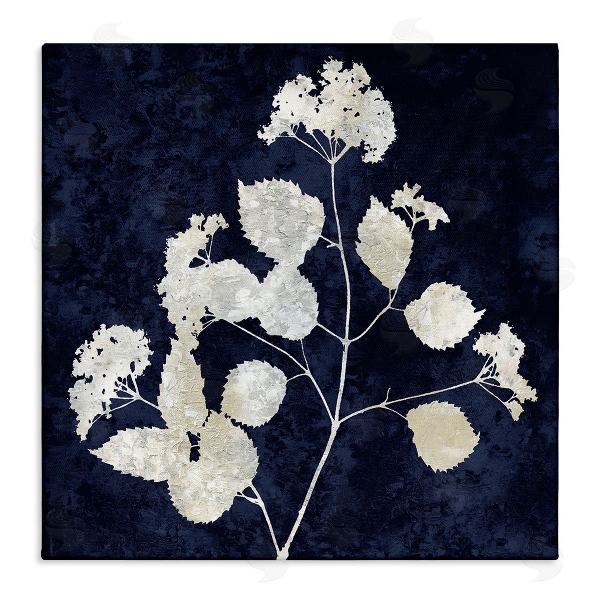 Danielle Carson Detailed Abstract Plant Leaves Shapes Modern Botanicals Stretched Canvas Wall Art Print