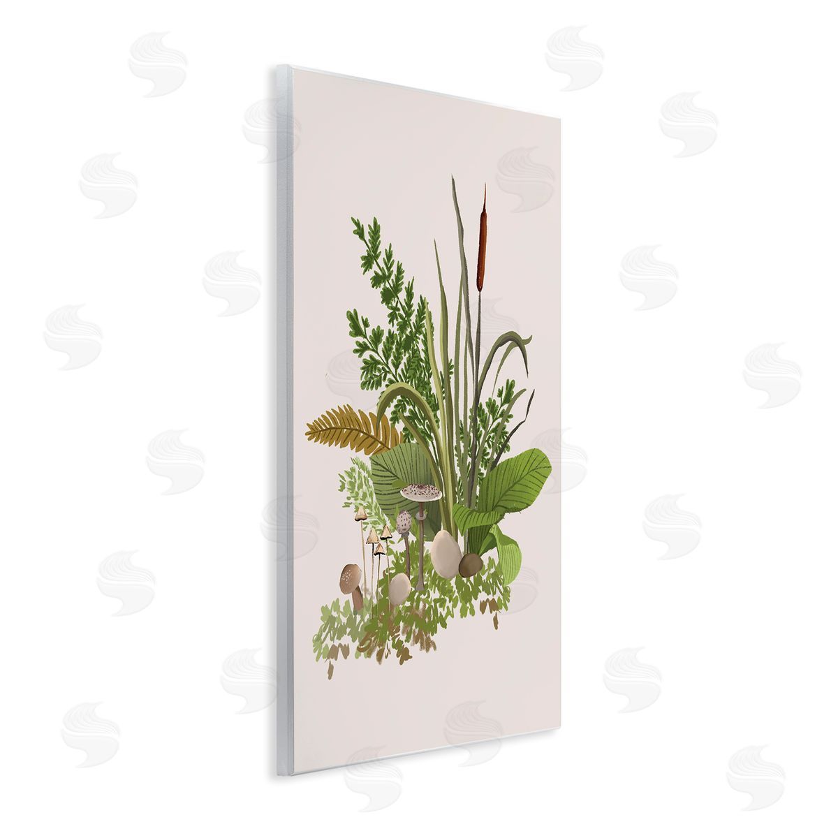 House of Rose Varied Nature Botanicals Forest Floor Mushrooms Arrangement Wall Plaque Art Print