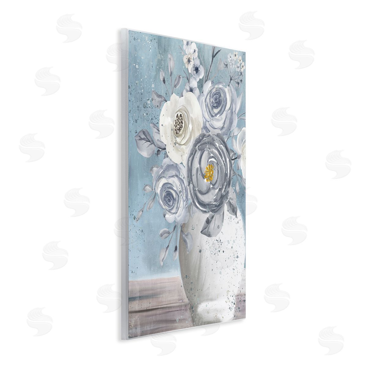 Kim Allen Speckled Flower Arrangement Vase Varied Full Blooms Wall Plaque Art Print