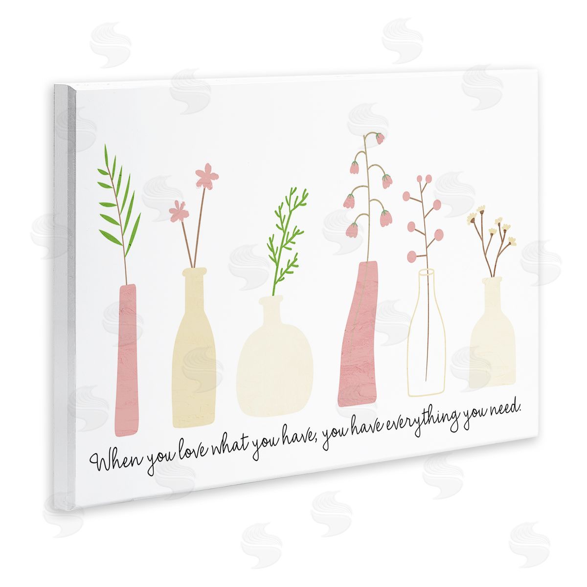 Kim Allen Love What You Have Uplifting Quote Mixed Flowers Wall Plaque Art Print