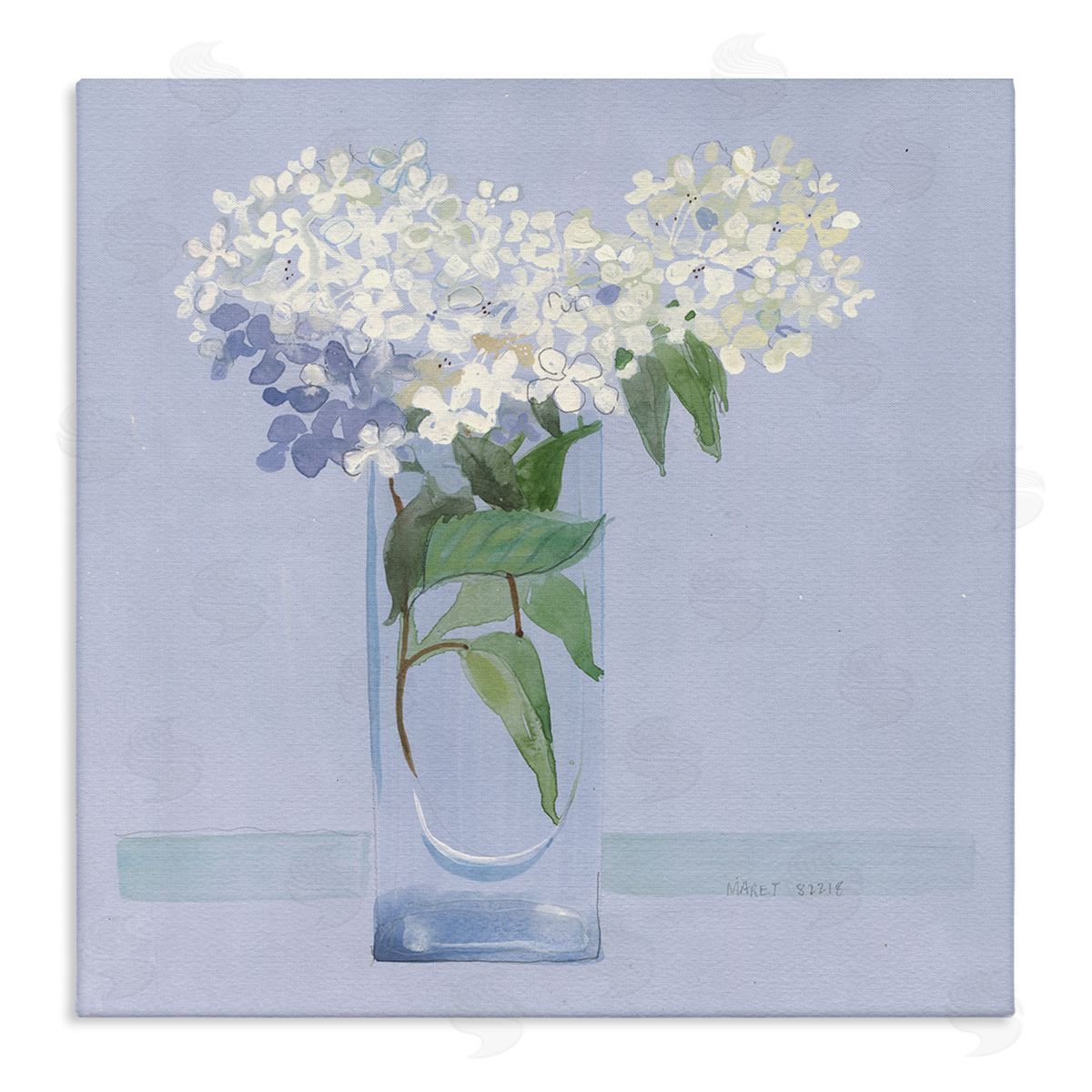 Maret Hensick Lovely Flower Blossom Bouquet Pale Purple Accent Stretched Canvas Wall Art Print