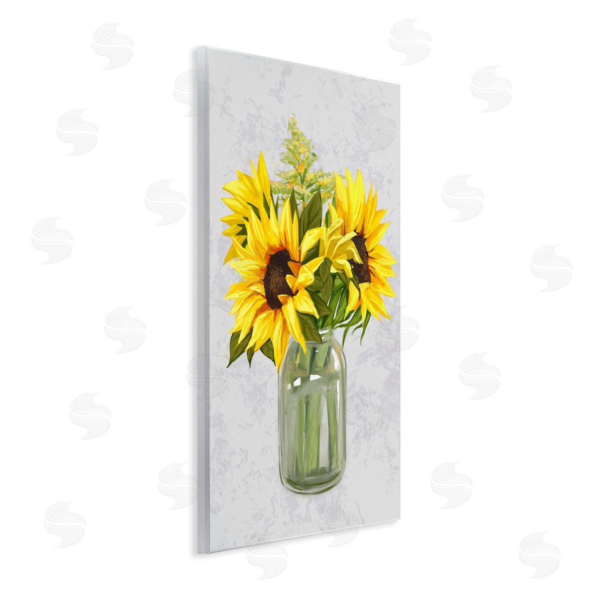 Ziwei Li Yellow Sunflower Blossoms Bouquet Blooming Country Petals Wall Plaque Art Print