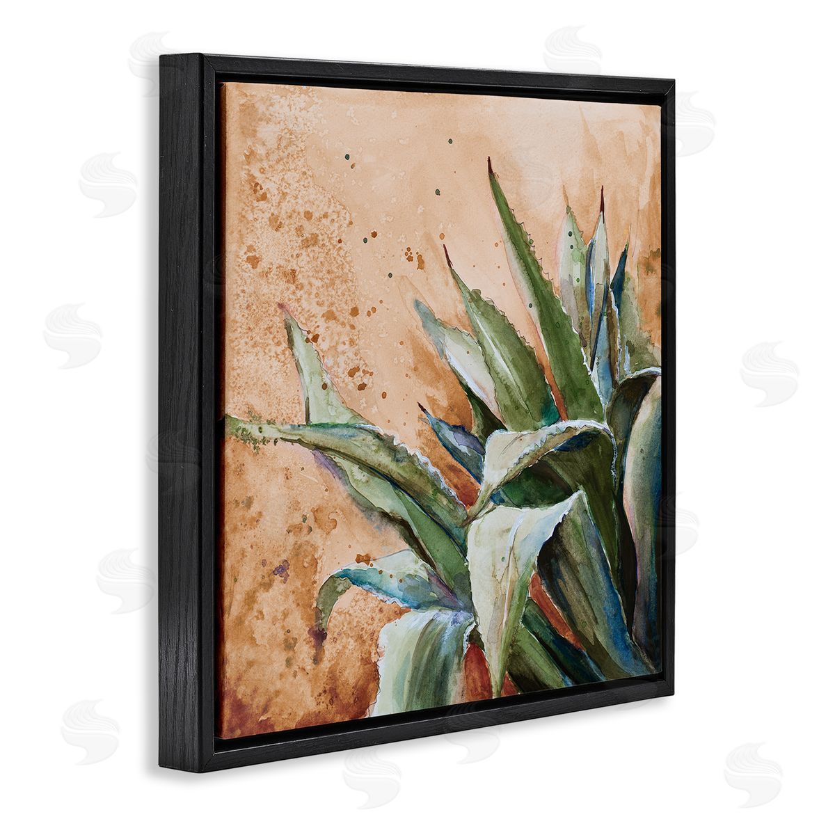 Patricia Pinto Contemporary Plant Leaves Close Up Botanical Design Black Floating Frame Canvas Wall Art Print