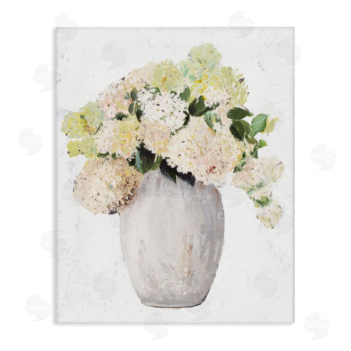 Patricia Pinto Mixed Flower Bouquet Tall Vase Floral Arrangement Stretched Canvas Wall Art Print