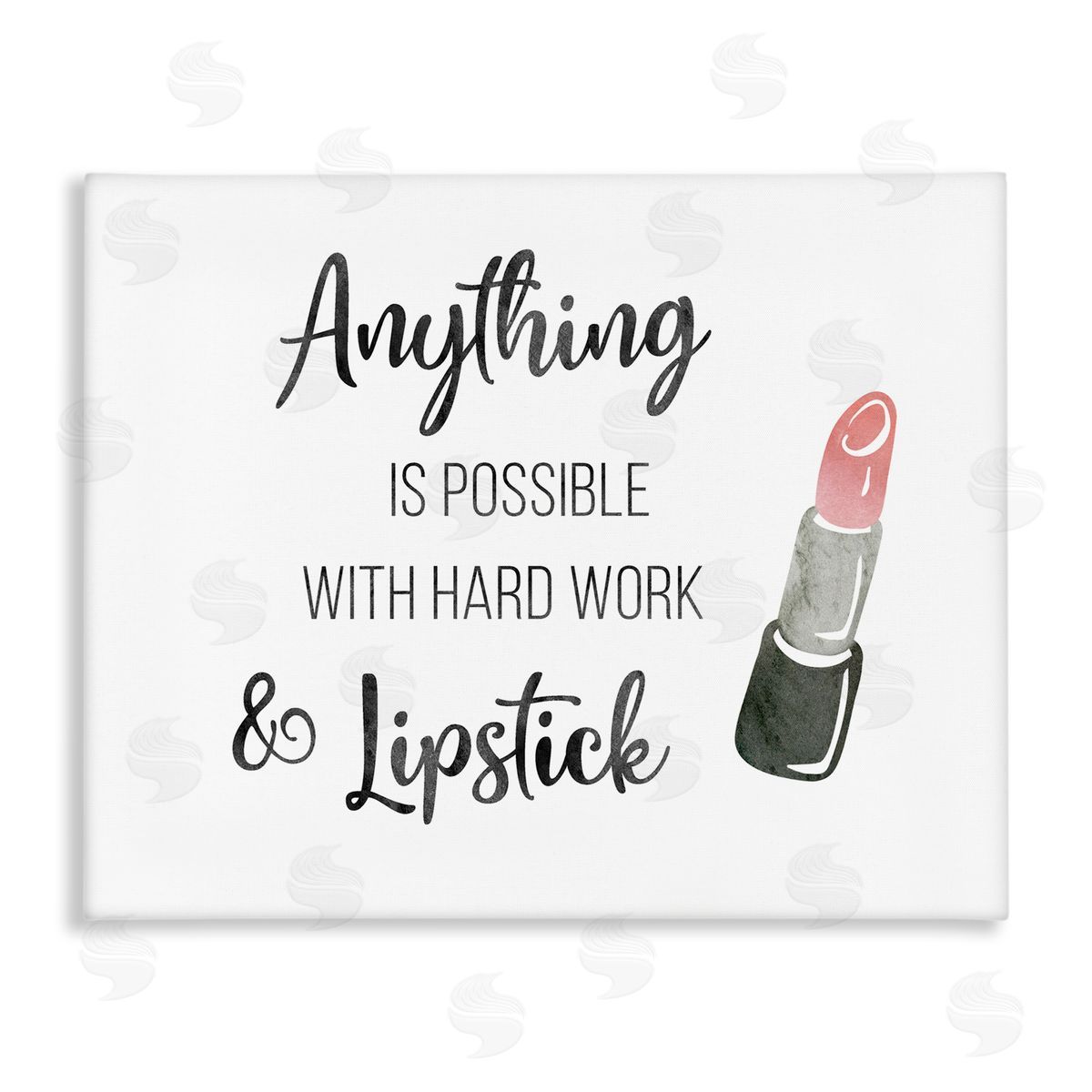 CADs Anything Possible With Lipstick Glam Makeup Inspiration Stretched Canvas Wall Art Print