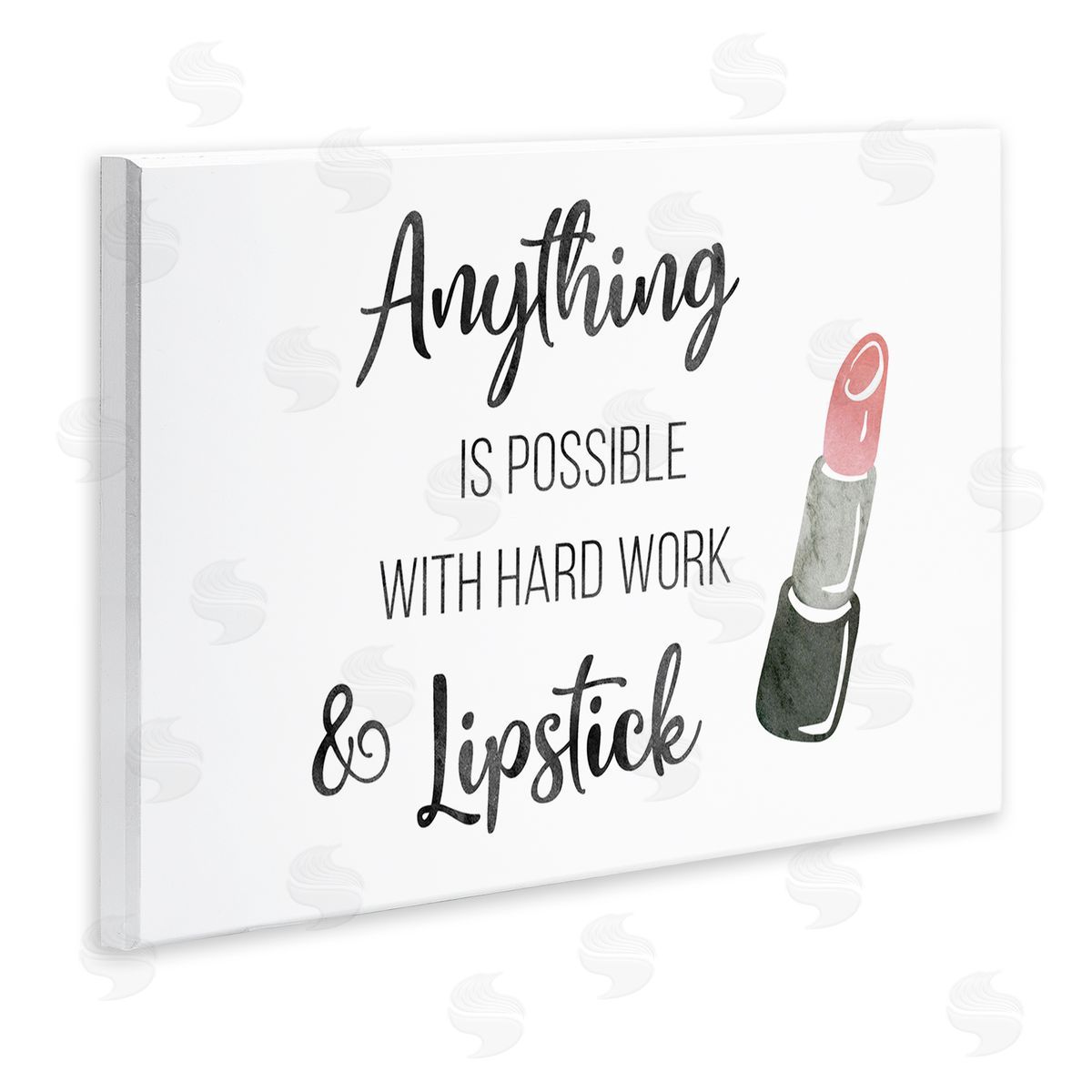 CADs Anything Possible With Lipstick Glam Makeup Inspiration Wall Plaque Art Print