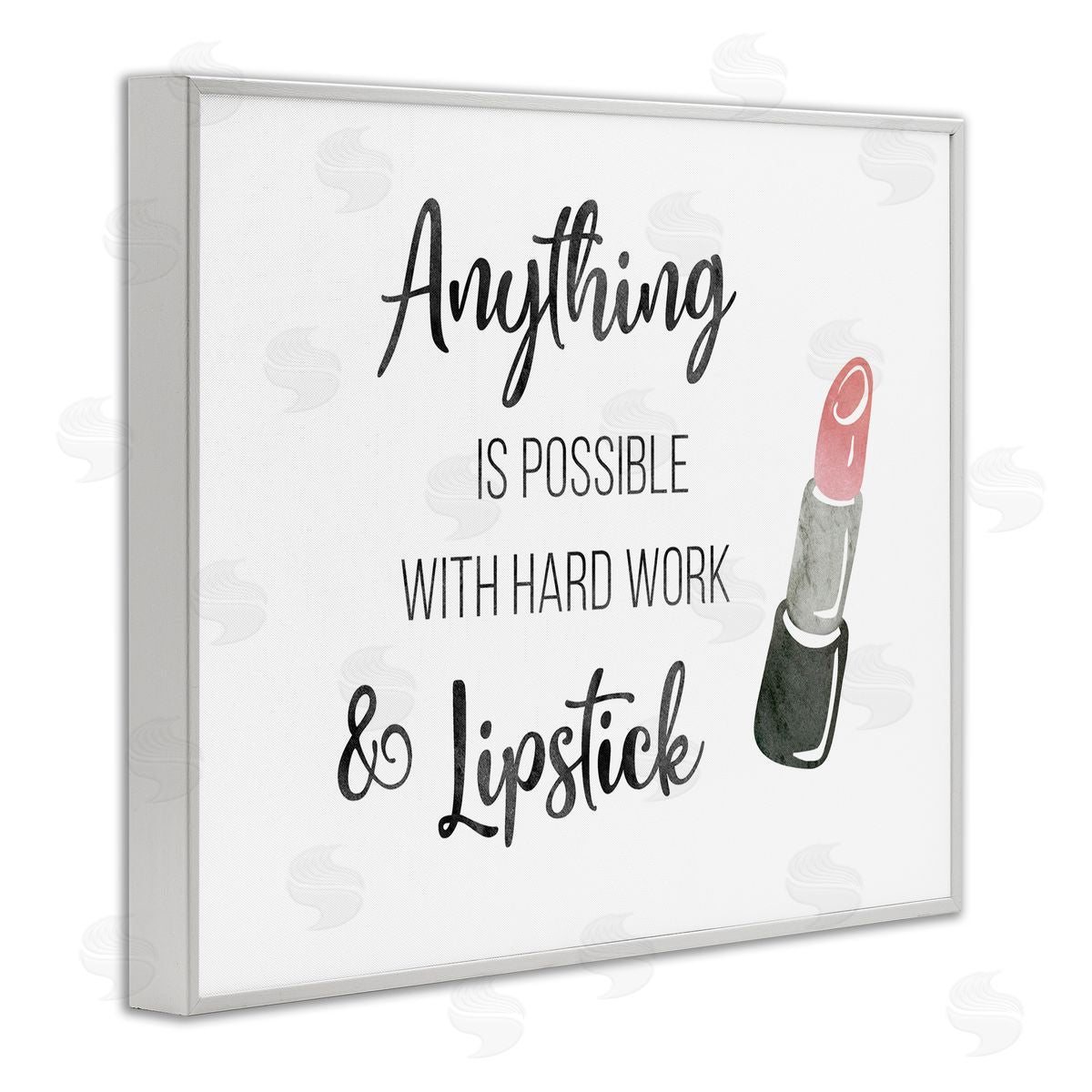 CADs Anything Possible With Lipstick Glam Makeup Inspiration White Framed Giclee Wall Art Print