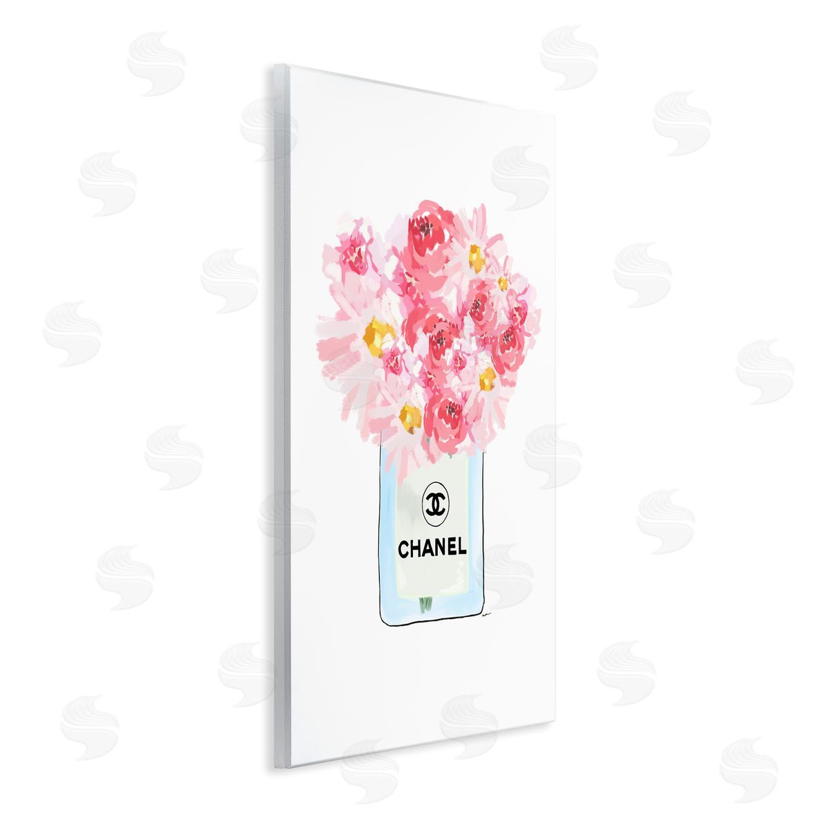 Amelia Noyes Mixed Pink Flower Bouquet Luxury Fashion Wall Plaque Art Print