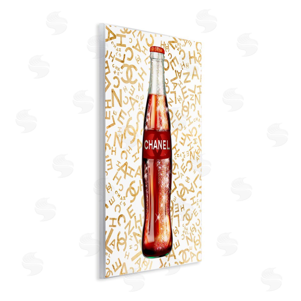 Ziwei Li Trendy Glam Pattern Vintage Soda Bottle Wall Plaque Art Print