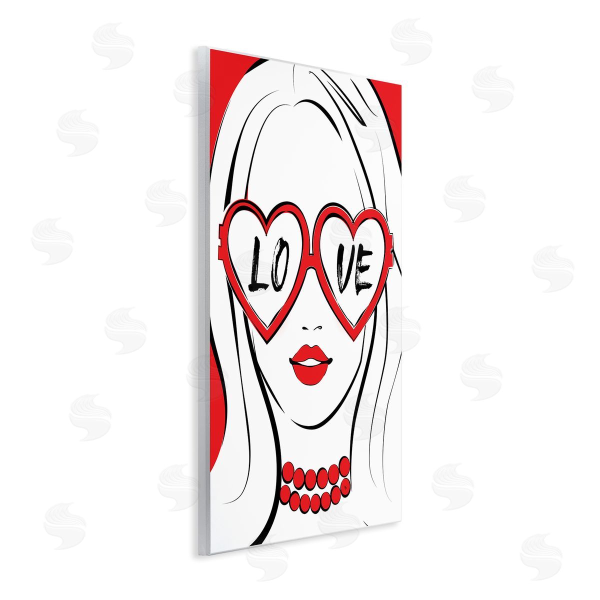 Martina Pavlova Fashionable Heart Sunglasses Love Trendy Woman Wall Plaque Art Print