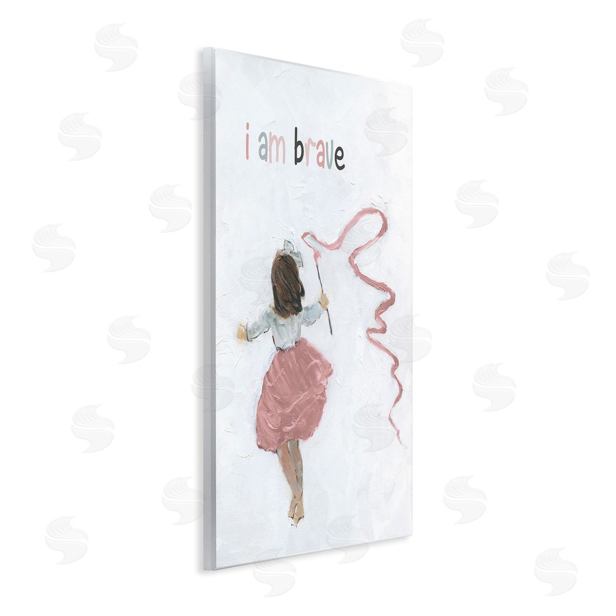 Sally Swatland I Am Brave Uplifting Child Running Playing Painting Wall Plaque Art Print