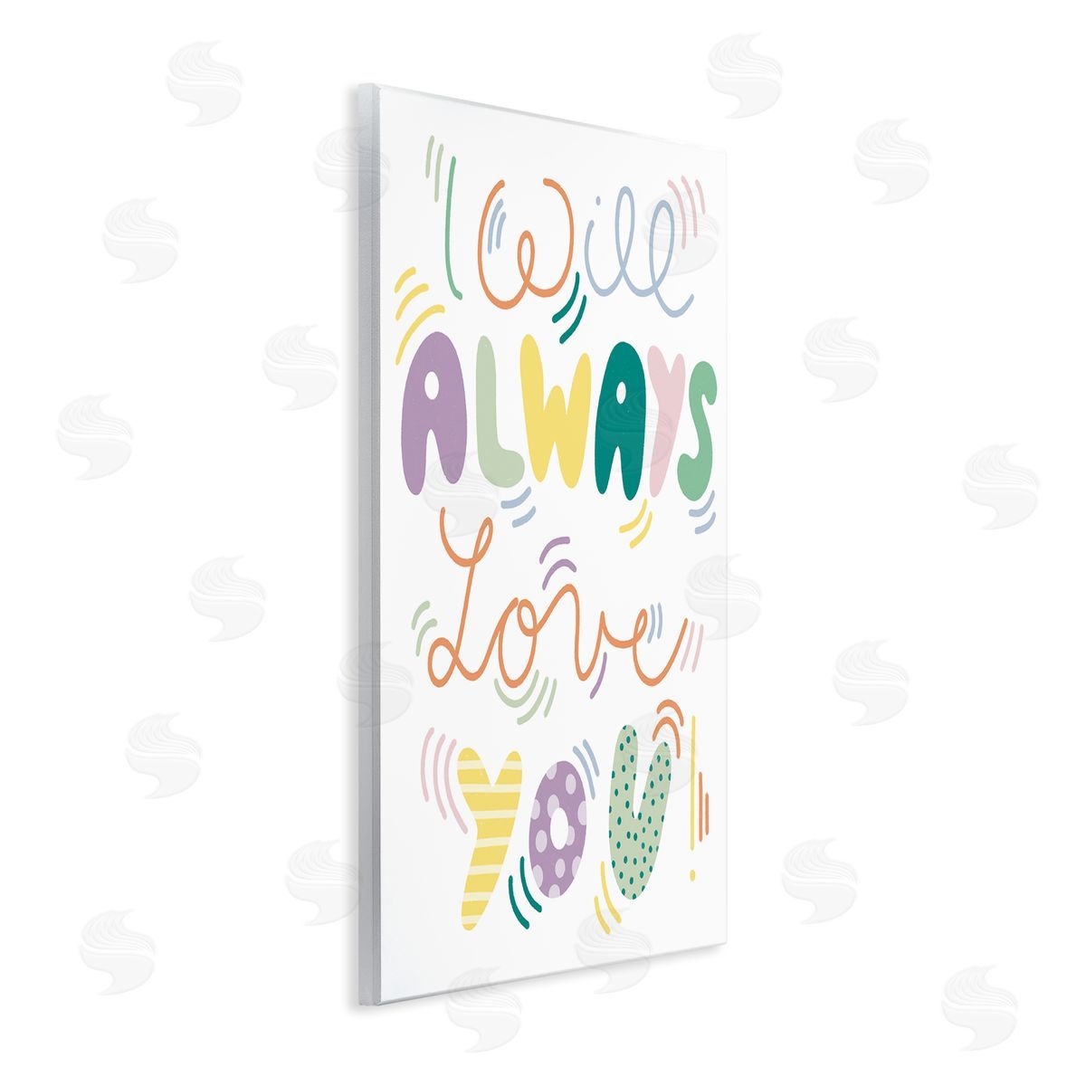 Dominika Godette Will Always Love You Eccentric Patterned Typography Wall Plaque Art Print