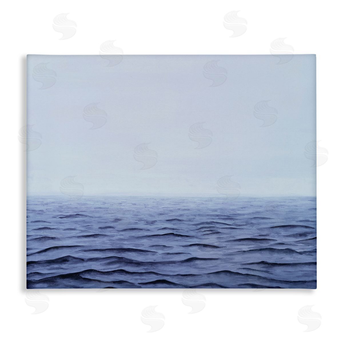 Michael Willett Vast Ocean Horizon Soothing Blue Water Waves  Stretched Canvas Wall Art Print