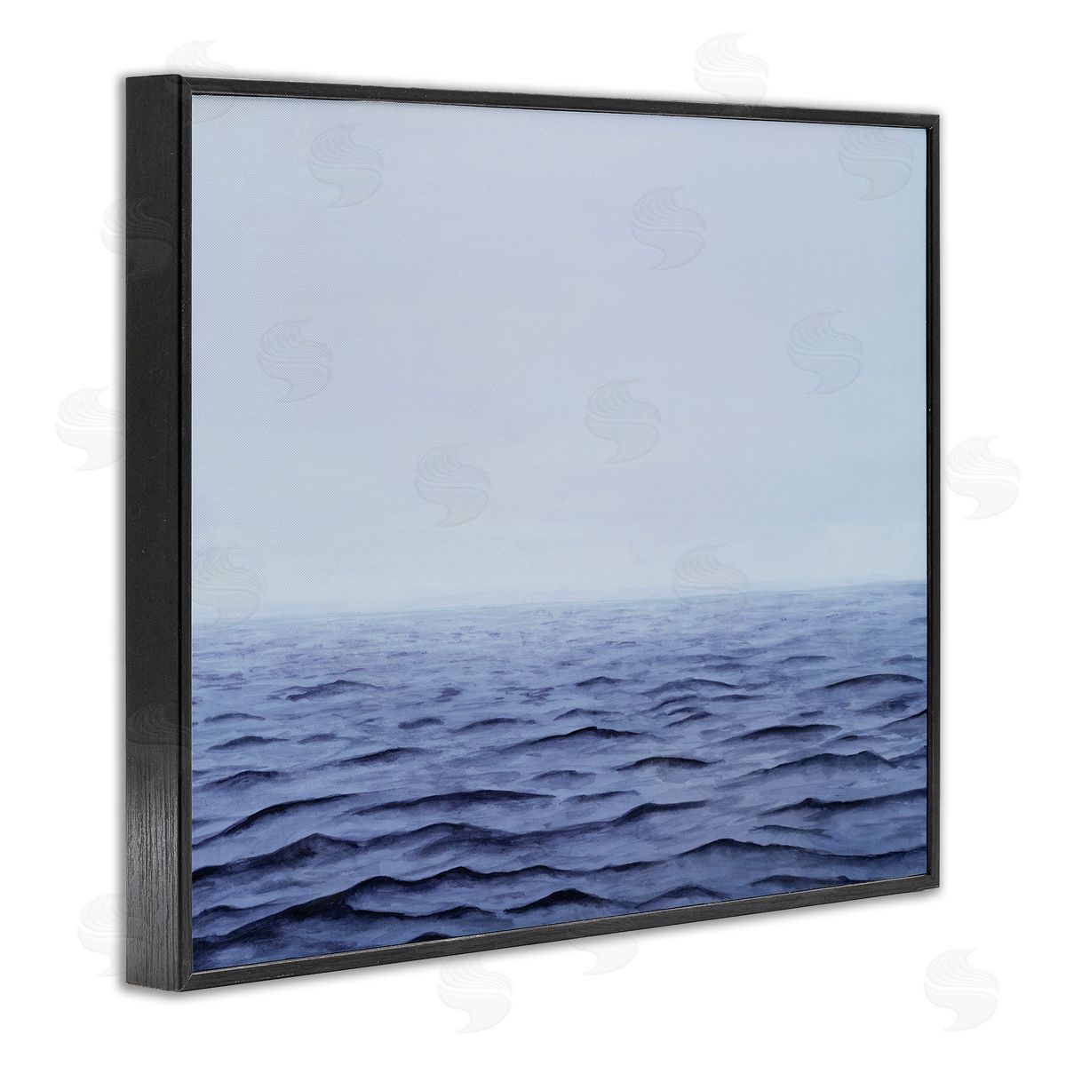 Michael Willett Vast Ocean Horizon Soothing Blue Water Waves  Black Framed Giclee Wall Art Print