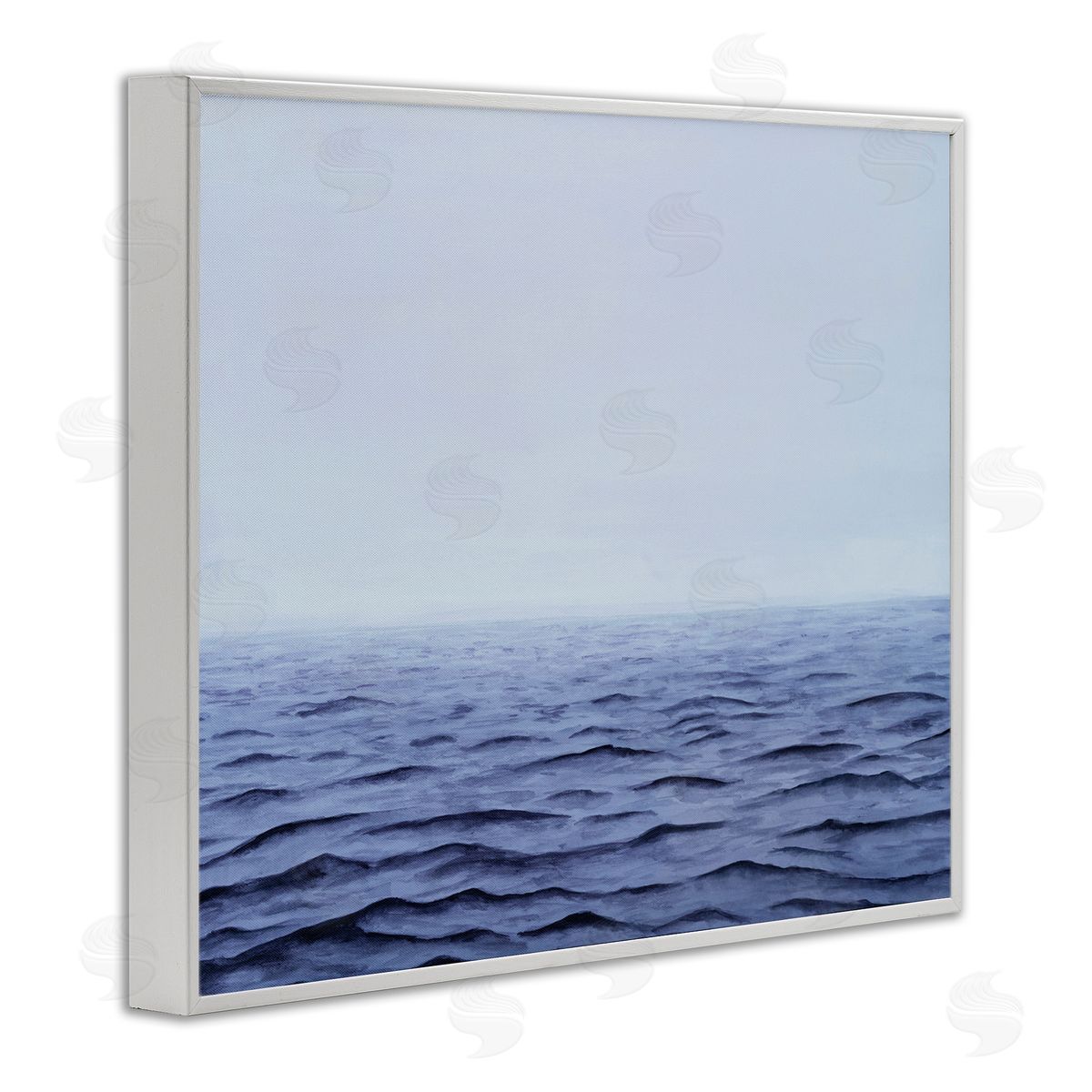 Michael Willett Vast Ocean Horizon Soothing Blue Water Waves  White Framed Giclee Wall Art Print
