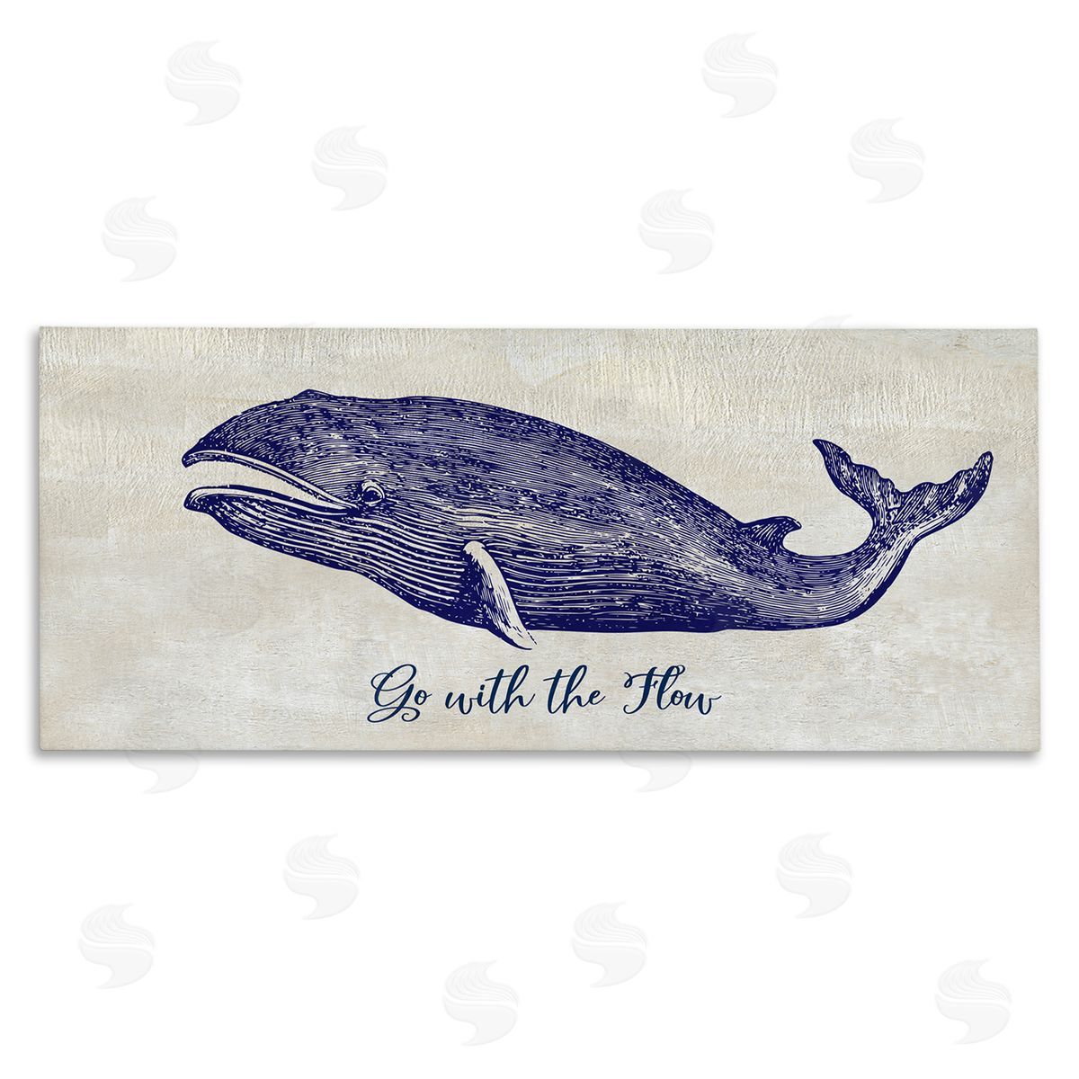 Susan Jill Go With The Flow Aquatic Whale Ocean Phrase