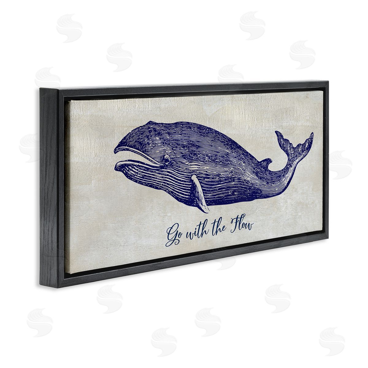 Susan Jill Go With The Flow Aquatic Whale Ocean Phrase