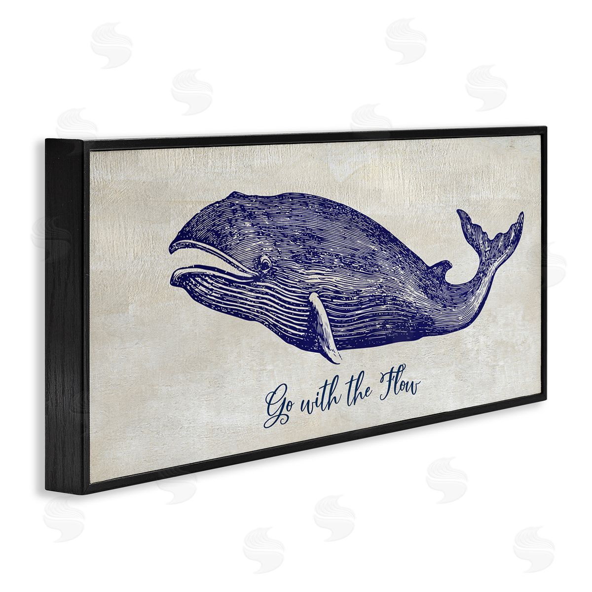 Susan Jill Go With The Flow Aquatic Whale Ocean Phrase
