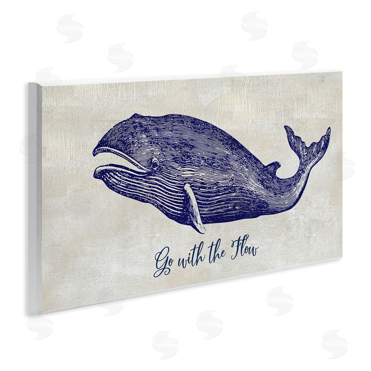 Susan Jill Go With The Flow Aquatic Whale Ocean Phrase