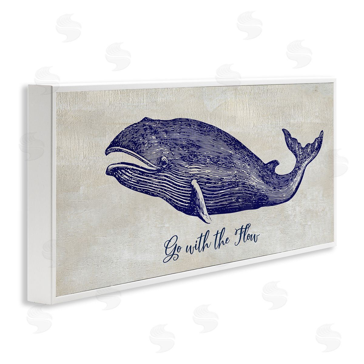 Susan Jill Go With The Flow Aquatic Whale Ocean Phrase