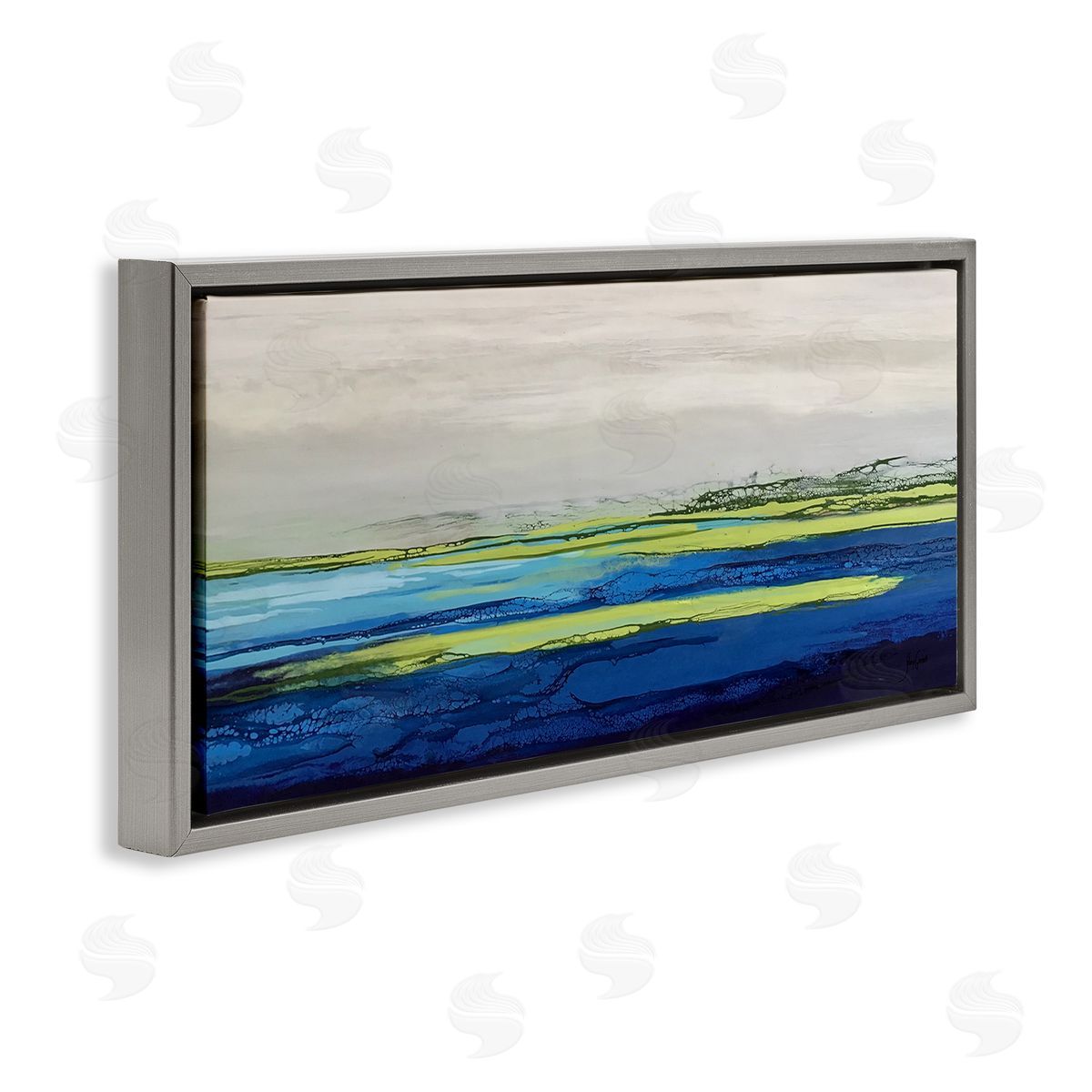 Stacy Gresell Abstract Ocean Surface Scene Bold Layered Hues 