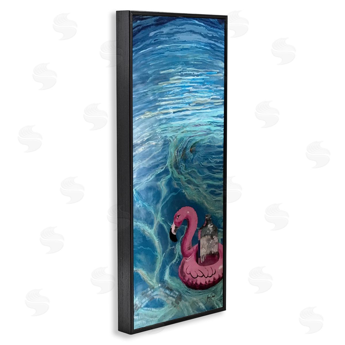 Stacy Gresell Flamingo Pool Float Summertime Swirled Water Ripples