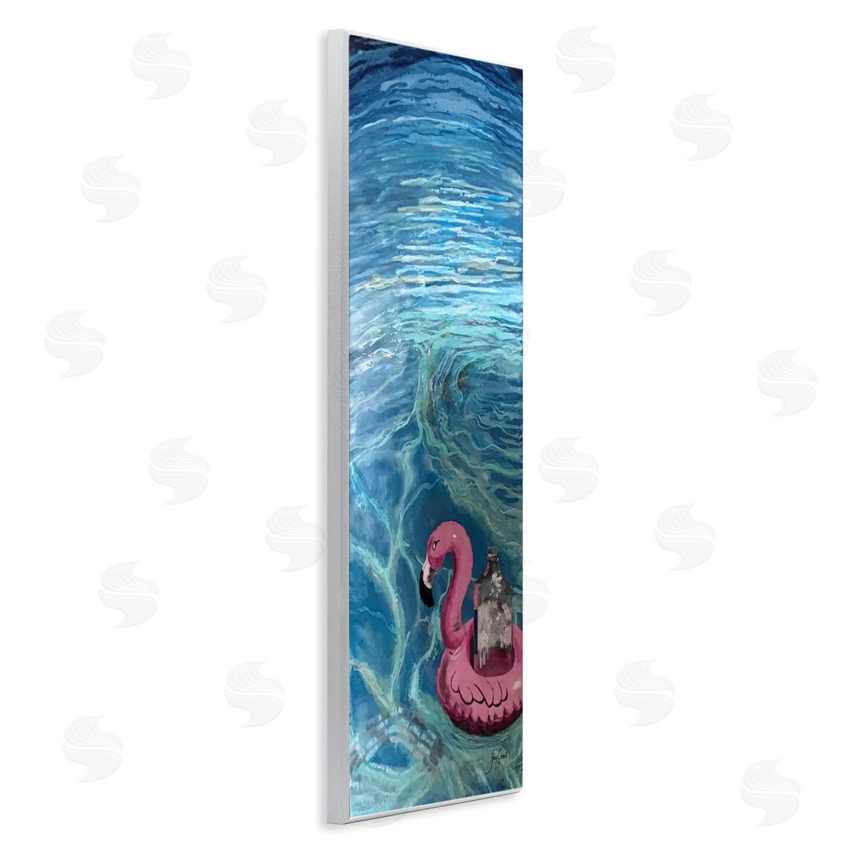 Stacy Gresell Flamingo Pool Float Summertime Swirled Water Ripples