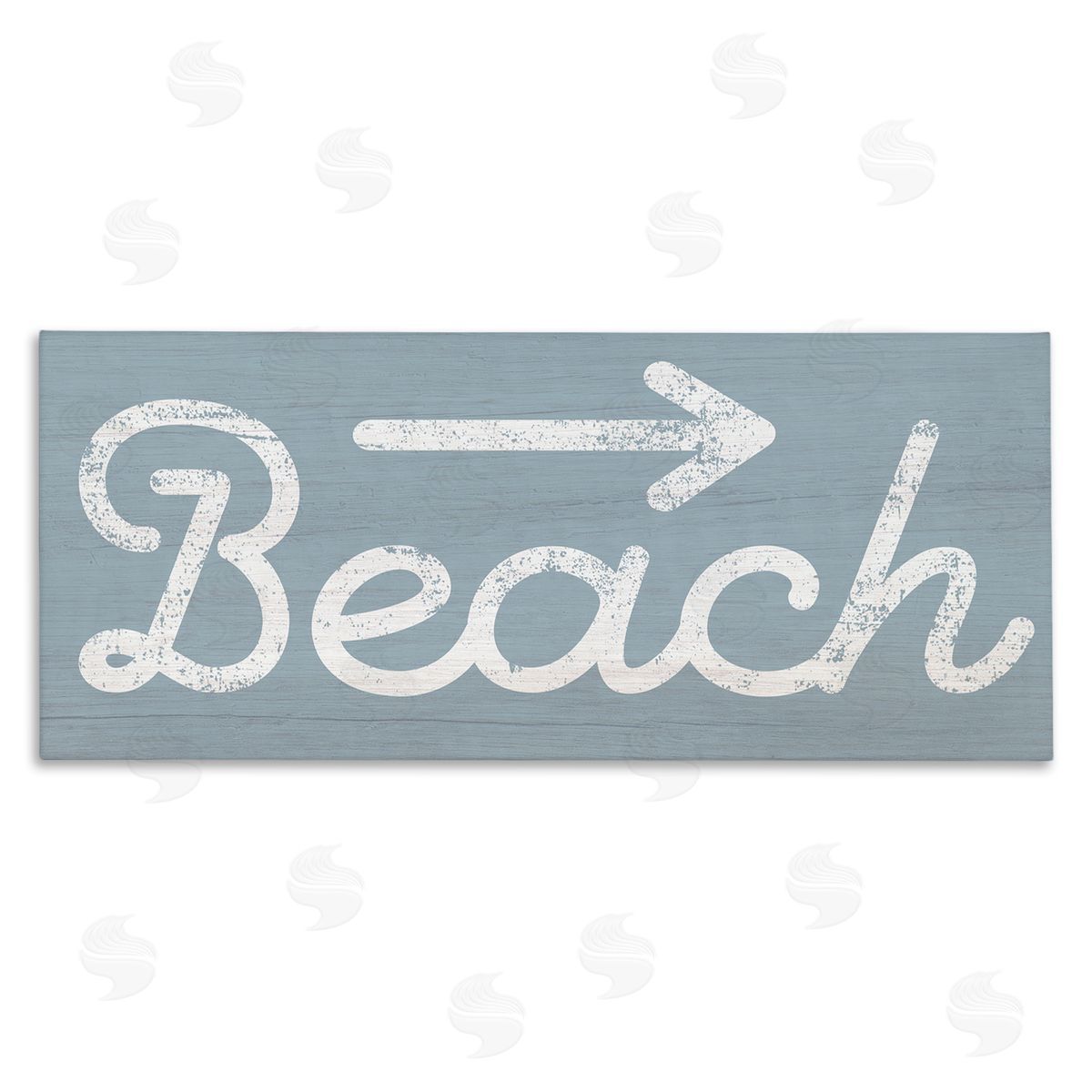 Stupell Studio Vintage Beach Arrow Pointing Sign Grain Pattern