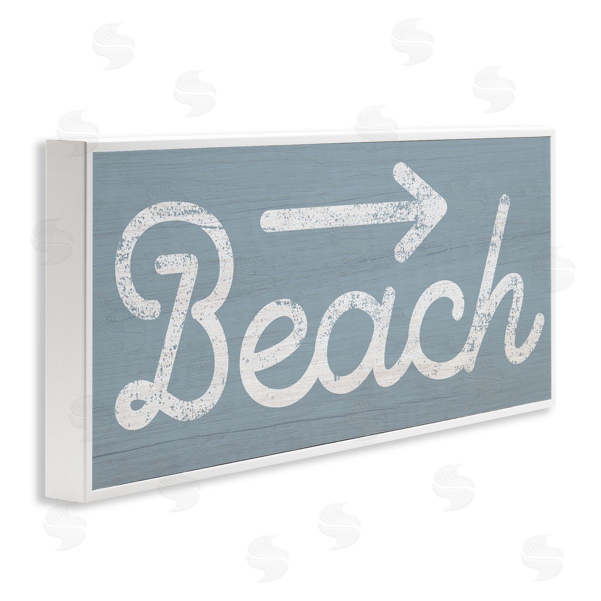 Stupell Studio Vintage Beach Arrow Pointing Sign Grain Pattern