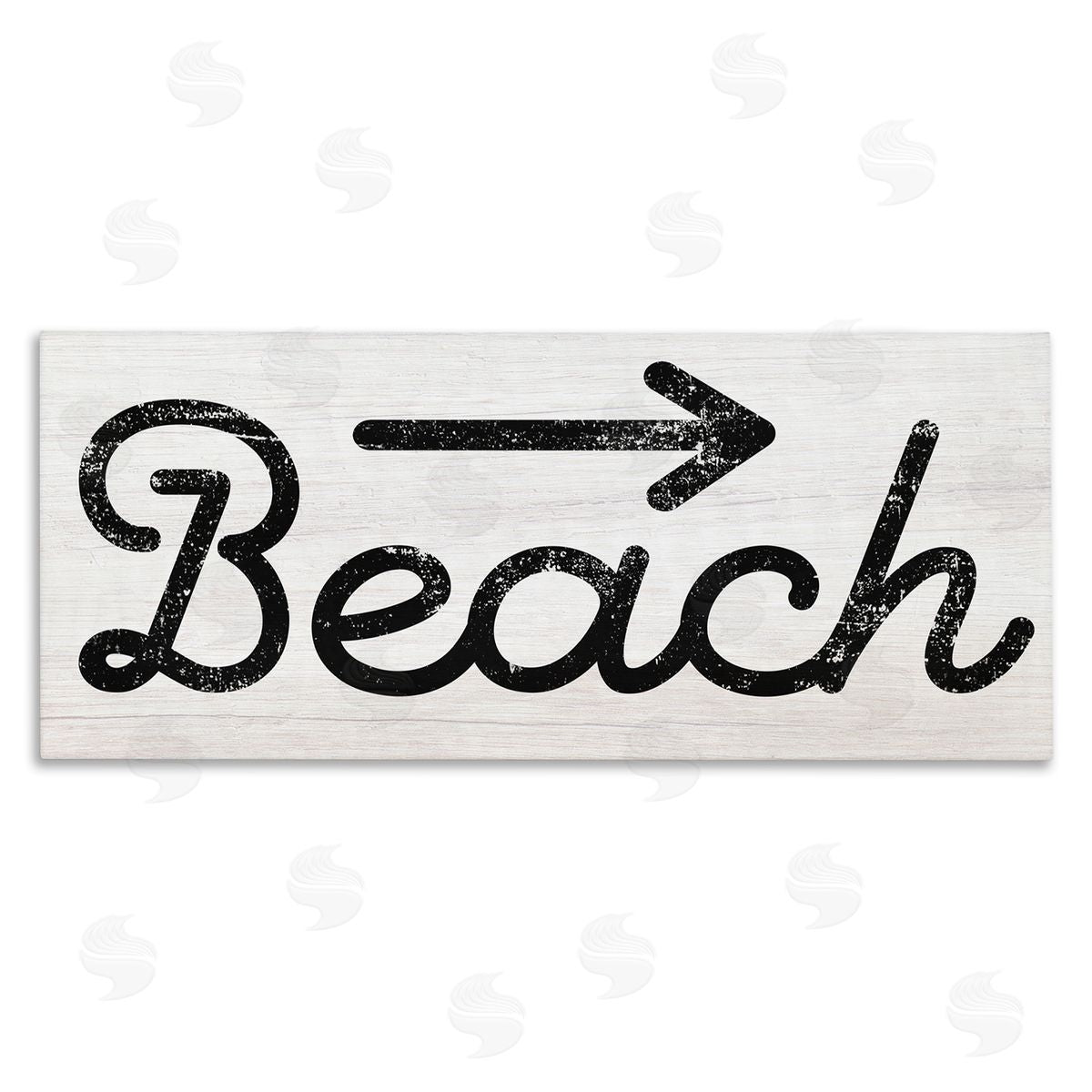 Stupell Studio Weathered Beach Direction Sign Rustic Arrow Symbol