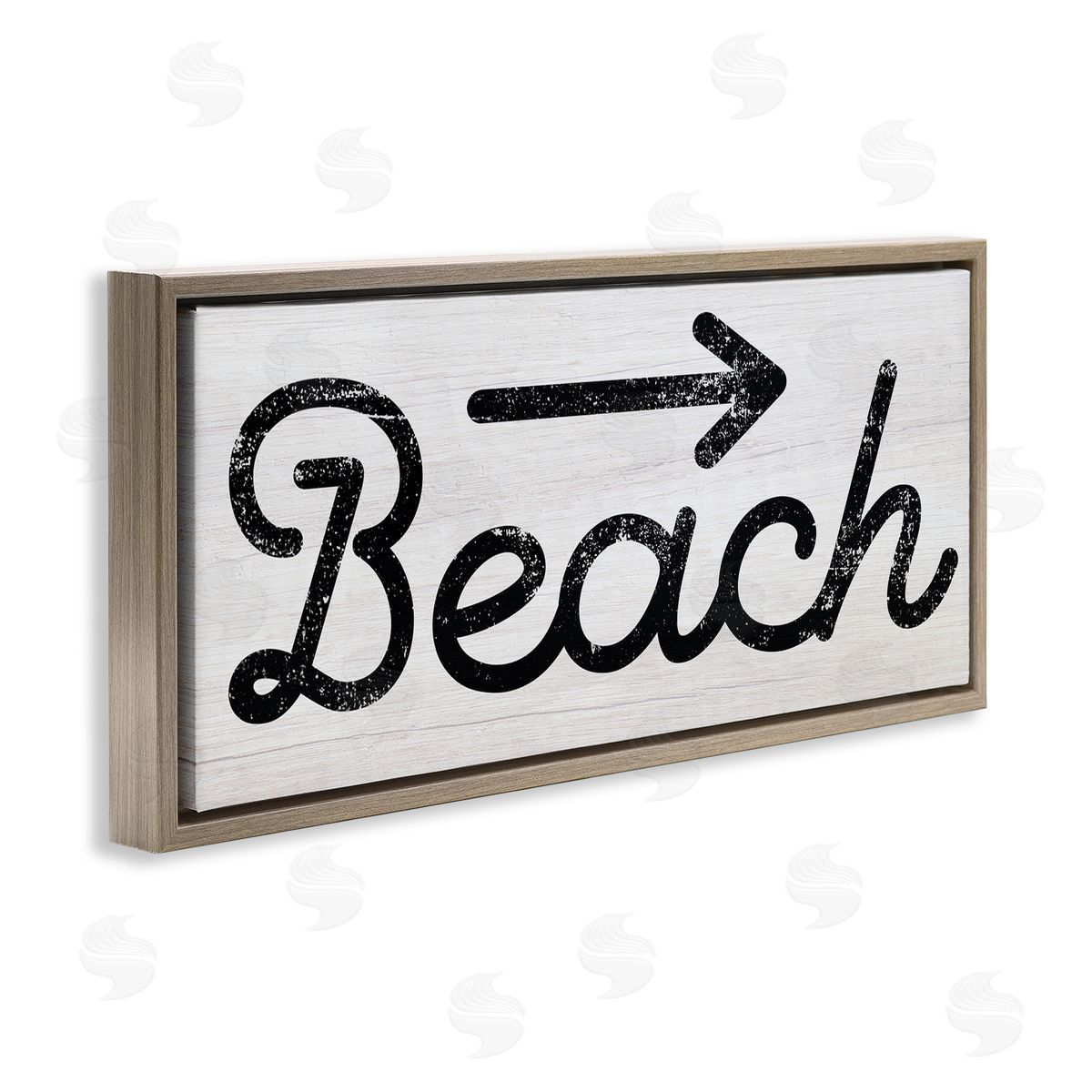 Stupell Studio Weathered Beach Direction Sign Rustic Arrow Symbol