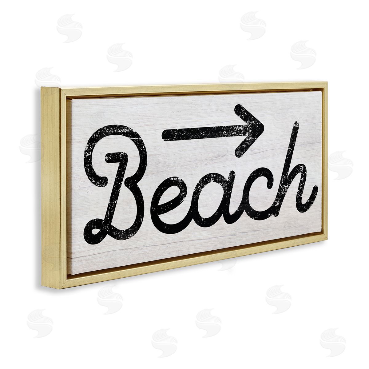 Stupell Studio Weathered Beach Direction Sign Rustic Arrow Symbol