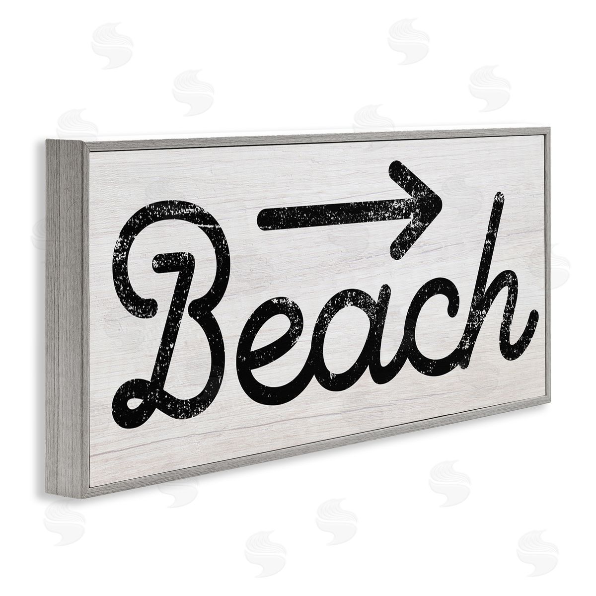Stupell Studio Weathered Beach Direction Sign Rustic Arrow Symbol