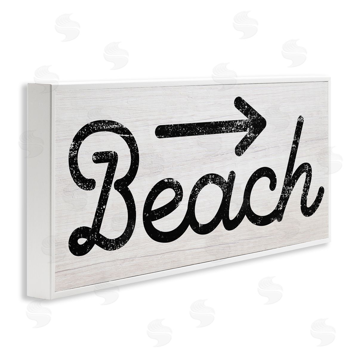 Stupell Studio Weathered Beach Direction Sign Rustic Arrow Symbol