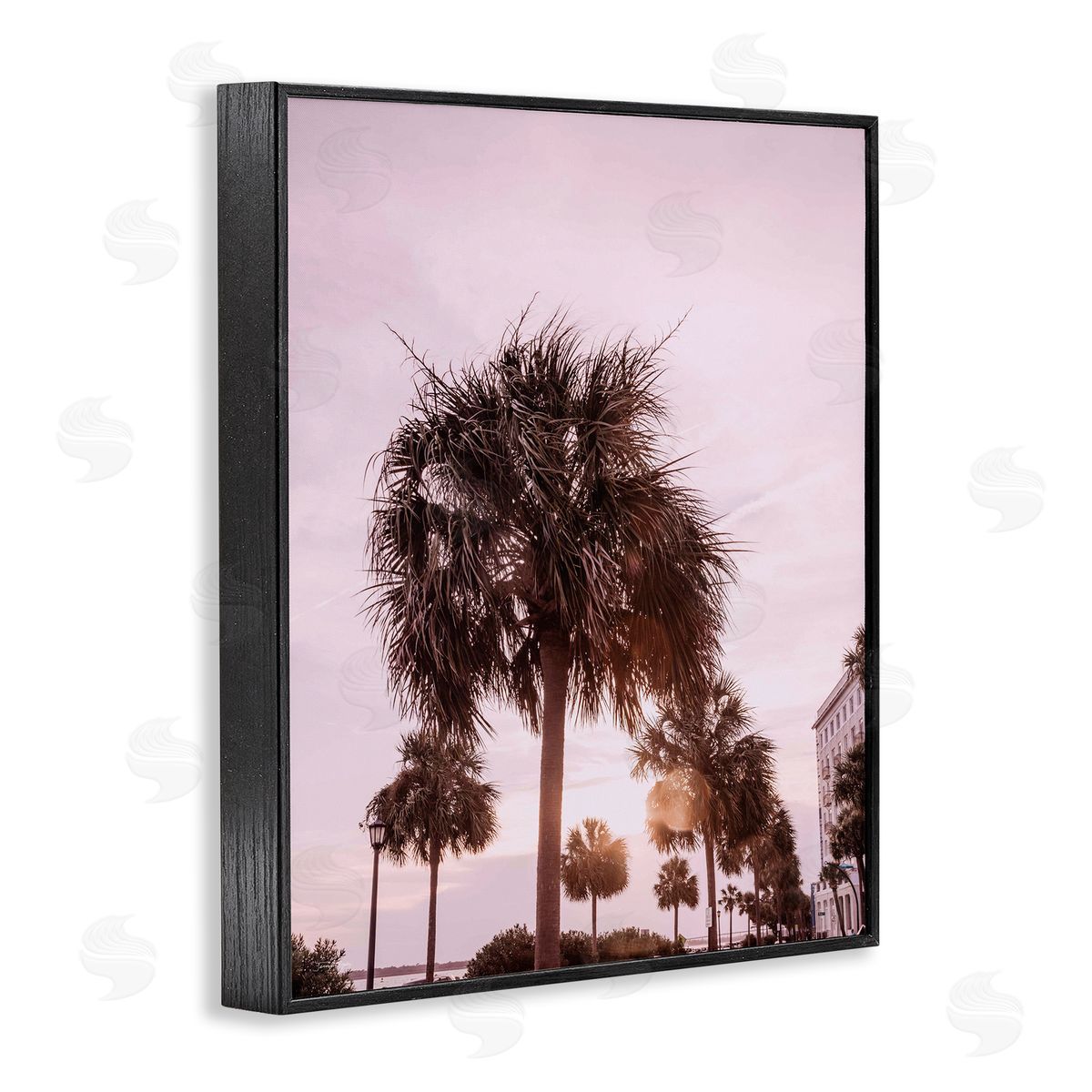 Jennifer Rigsby Tropical Palm Tree Summer Vacation Resort Photography Black Framed Giclee Wall Art Print