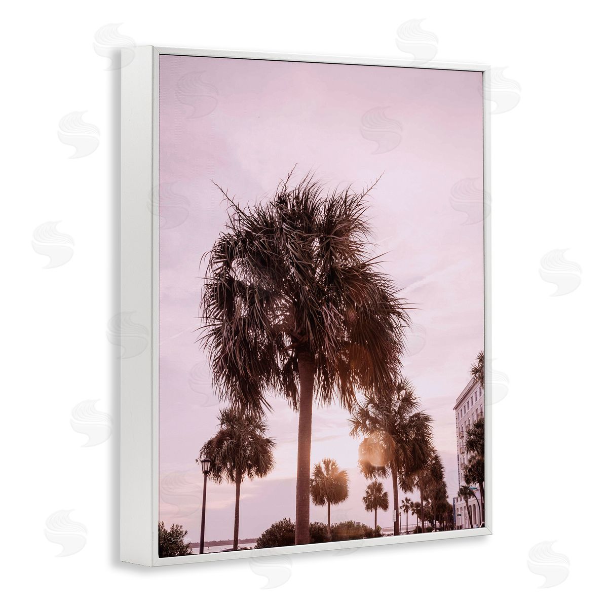 Jennifer Rigsby Tropical Palm Tree Summer Vacation Resort Photography White Framed Giclee Wall Art Print